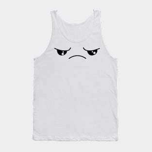 Cute Kawaii Anime Angry Face Mouth Tank Top